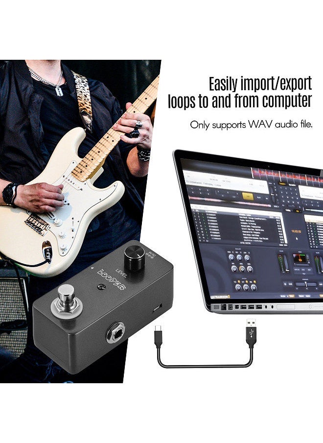 Generic - Mini Looper Effect Pedal Guitar Loopers Bass Loop Pedal Ullimited Overdubs 5 Minutes Looping Time with USB Interface - Image 1