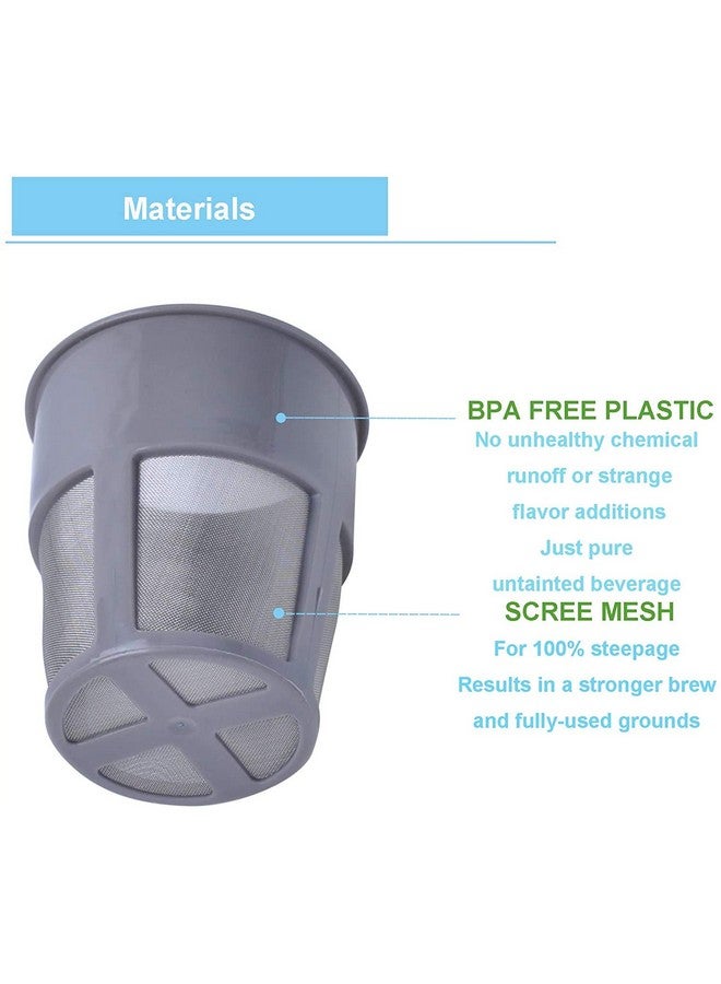 Podoy K400 Reusable Coffee Filter Inner for Compatible with Keurigg My K Cup 2.0 K250 K300/350/375 /450/475 Grey Universal Extra Filter - Image 2