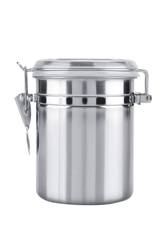 Ashata Coffee Canister Stainless Steel Airtight Canister for Kitchen with Clear Lid and Sturdy Locking Clamp for Coffee Bean Tea Cereal Sugar Cookie Nut(1100ml) - Image 1