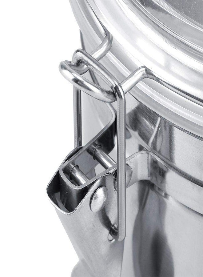 Ashata Coffee Canister Stainless Steel Airtight Canister for Kitchen with Clear Lid and Sturdy Locking Clamp for Coffee Bean Tea Cereal Sugar Cookie Nut(1100ml) - Image 5