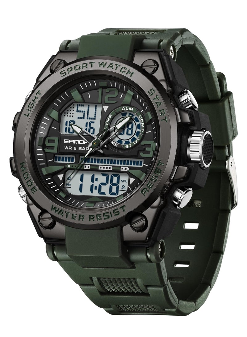 Sanda Men's Watches Sports Outdoor Waterproof Watch Date Multi Function Tactics LED Alarm Stopwatch - Image 1