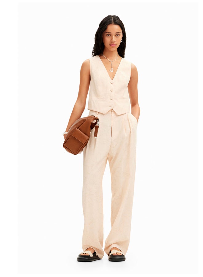 DESIGUAL Tailored floral trousers  - Image 2