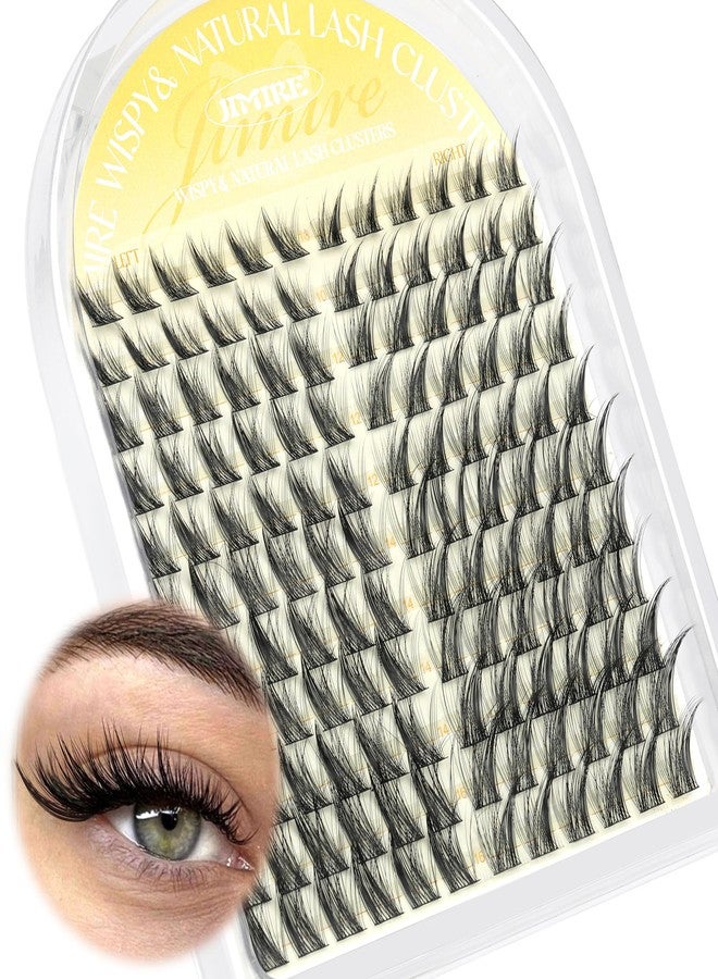 JIMIRE Lash Clusters Wispy Cluster Eyelash Extensions 10-16MM Manga Eyelash Clusters Left Right DIY Lash Extension Soft D Curl Fox Eye Lashes Clusters 132Pcs Anime Individual Lashes - Image 1