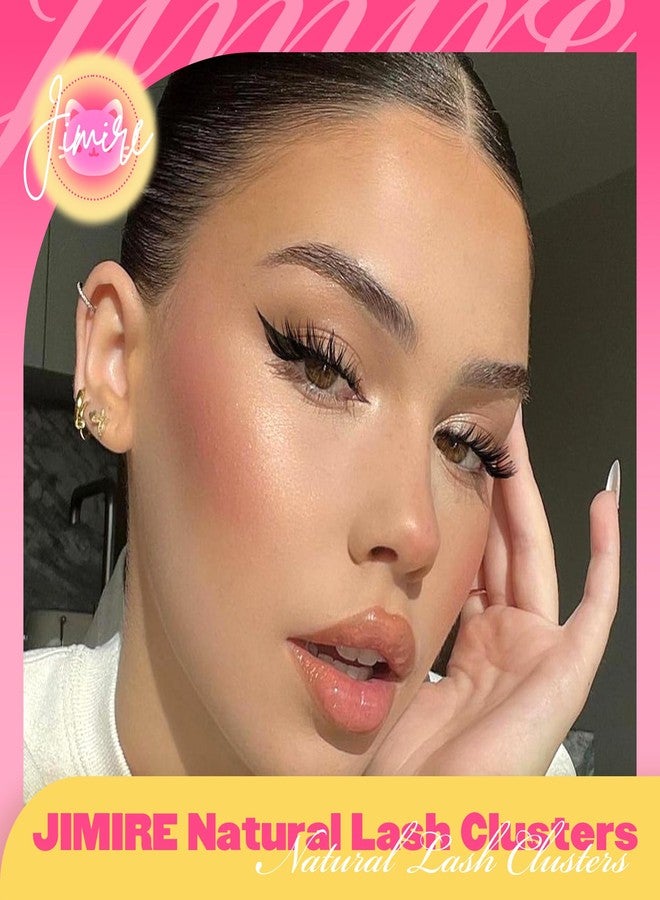 JIMIRE Lash Clusters Wispy Cluster Eyelash Extensions 10-16MM Manga Eyelash Clusters Left Right DIY Lash Extension Soft D Curl Fox Eye Lashes Clusters 132Pcs Anime Individual Lashes - Image 5
