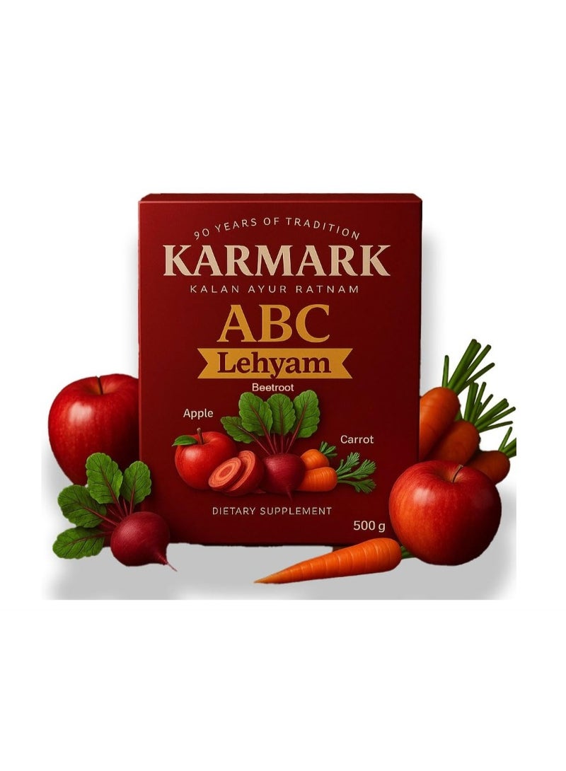 KAR Mark Karmark ABC Lehyam 500g – Apple, Beetroot & Carrot Blend | No Refined Sugar | Skin Brightening, Glow & Immunity Support - Image 1