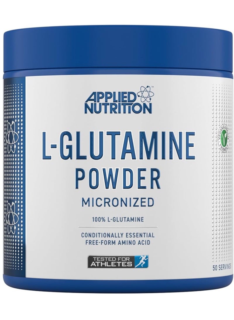 Applied Nutrition L-Glutamine Powder, Amino Acid, Muscle Strength & Recovery, Unflavoured, 250g, 50 Servings - Image 1