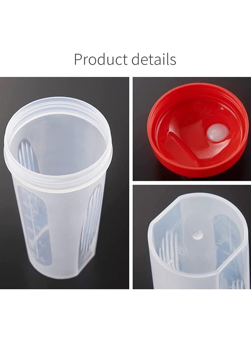ALCOACH Leakproof, BPA-free protein shaker bottle, 600ml sports water bottle for preparing protein shakes (Red) - Image 5