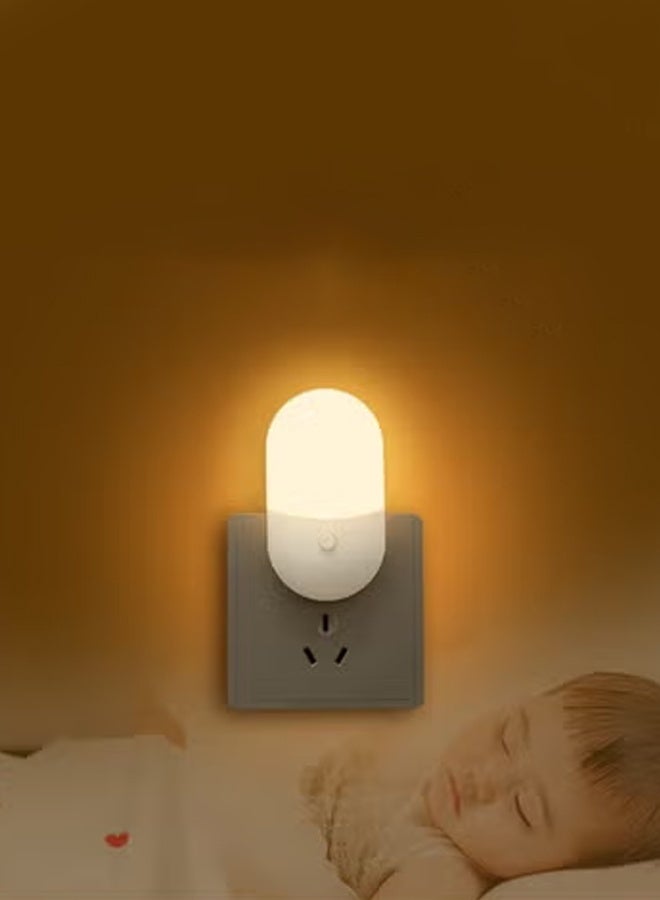 LED Night Lights Plug into Wall, [2 Pack] LED Dimmable Night Light with Light Sensors, 30/60LM Adjustable Brightness Nightlights, Soft White 3000K Automatic Night Light for Kid, Hallway - Image 2