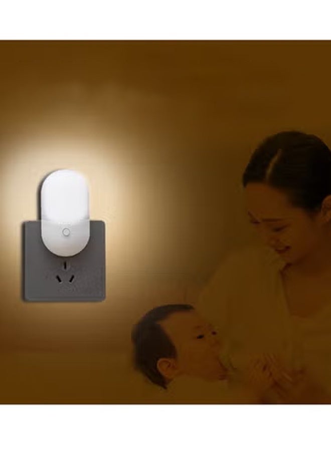 LED Night Lights Plug into Wall, [2 Pack] LED Dimmable Night Light with Light Sensors, 30/60LM Adjustable Brightness Nightlights, Soft White 3000K Automatic Night Light for Kid, Hallway - Image 3