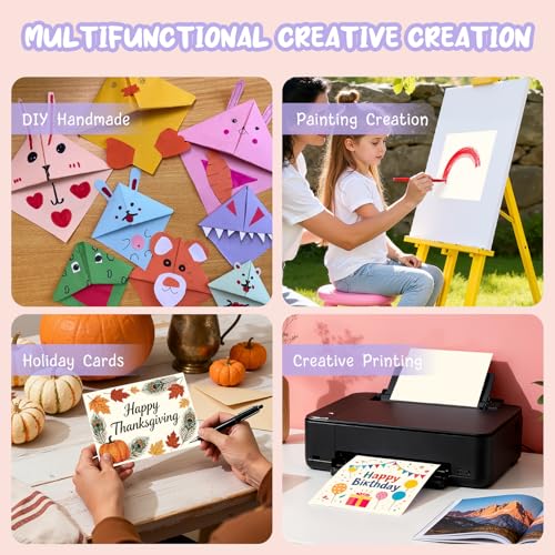 Aidunmis 120 Sheets Cream Cardstock Printer Paper 8.5 x 11, Ivory Cardstock Paper, Construction Paper 8.5 x 11, Card Stock Paper 8.5x11, 200GSM Thick Cardstock for DIY Cards, Greeting Cards, Wedding Invitation - Image 5