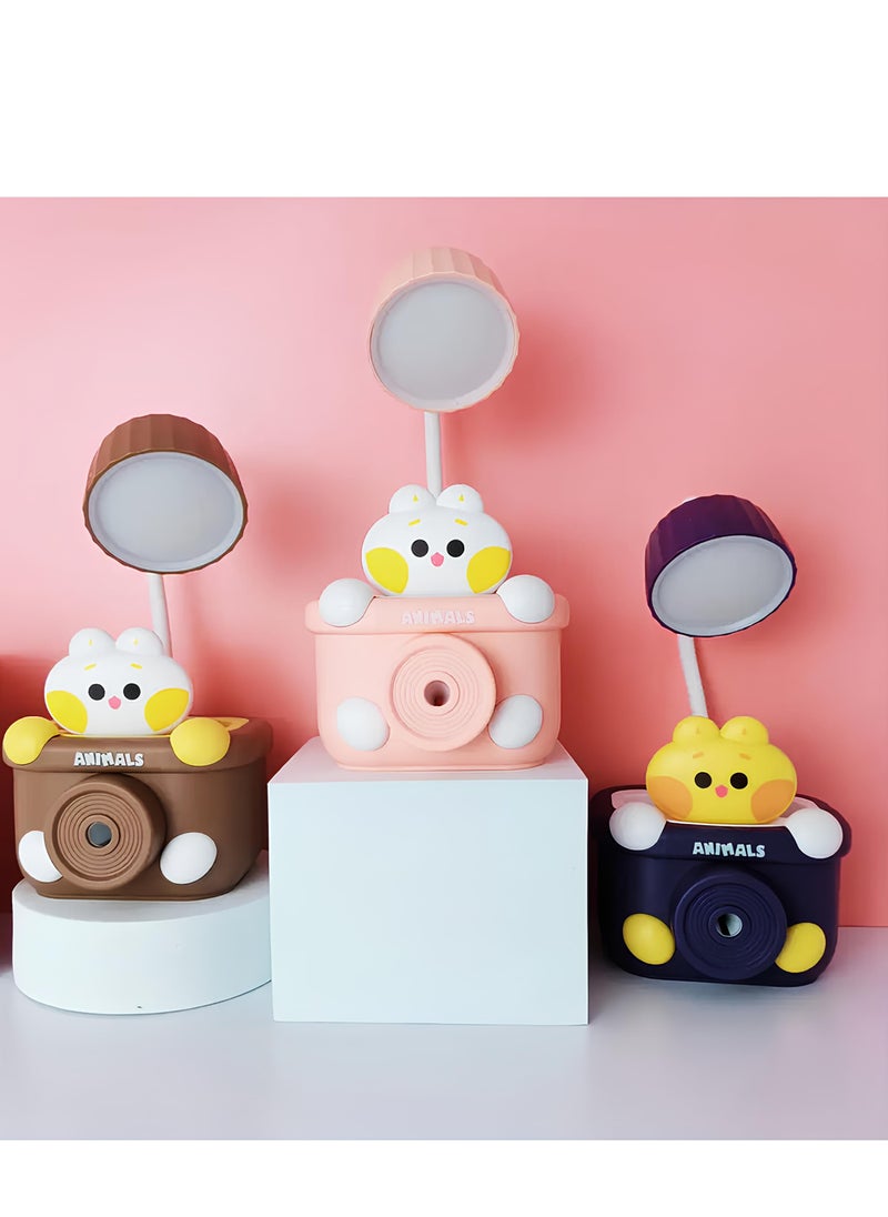 PARTY FUN Multi-Functional Rechargeable Small Desk Lamp with USB Ports and Pencil Holder for Kids Room | LED Table Lamp  - Image 3