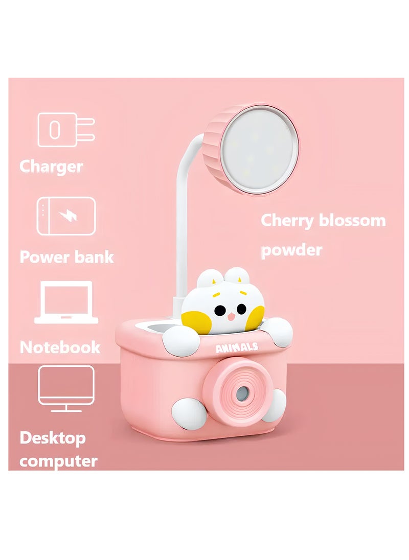 PARTY FUN Multi-Functional Rechargeable Small Desk Lamp with USB Ports and Pencil Holder for Kids Room | LED Table Lamp  - Image 2