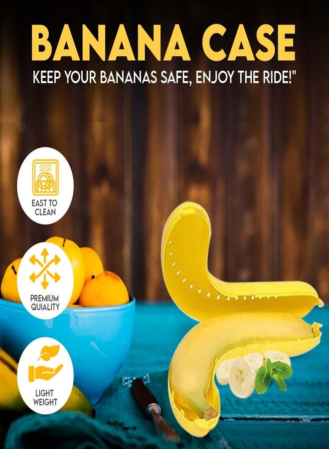 Fully Banana Case for Kids and Adults Fruit Storage Container for School, Office and Picnic Fruit Shaped Tiffin Set of 2Pcs - Image 3