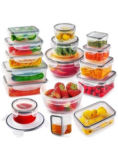 HOPHOP 32-Piece Food Storage Container Set - Airtight Lids, Stackable Plastic Containers  - Image 1