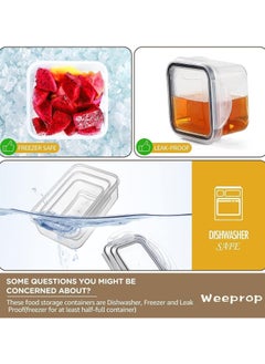 HOPHOP 32-Piece Food Storage Container Set - Airtight Lids, Stackable Plastic Containers  - Image 3