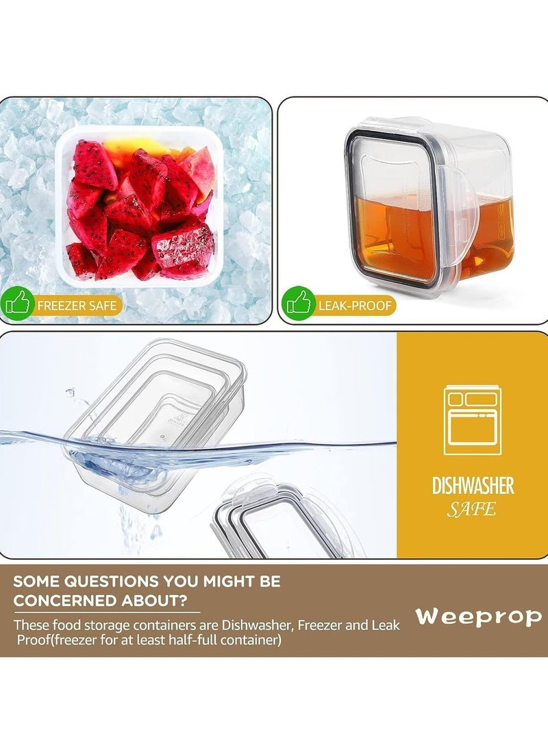 HOPHOP - 32-Piece Food Storage Container Set - Airtight Lids, Stackable Plastic Containers - Image 1