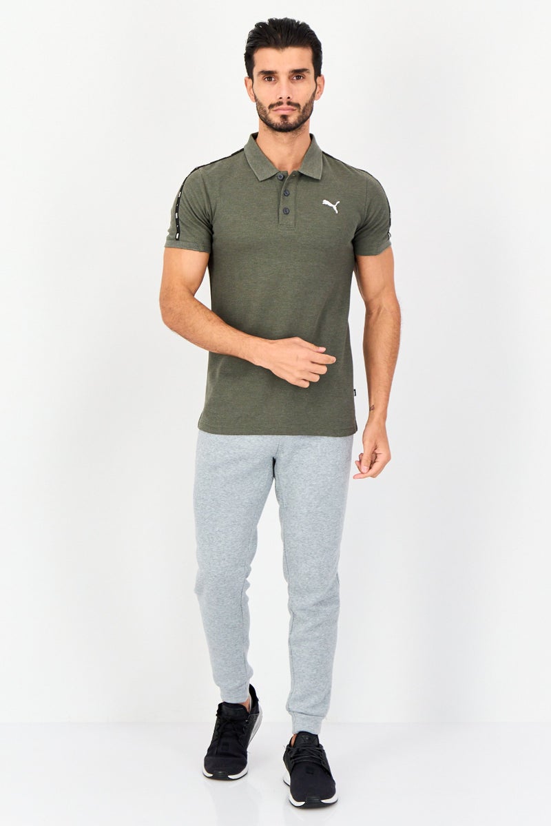 PUMA Men Sportswear Fit Short Sleeve Outdoor Polo Shirt, Dark Olive - Image 3