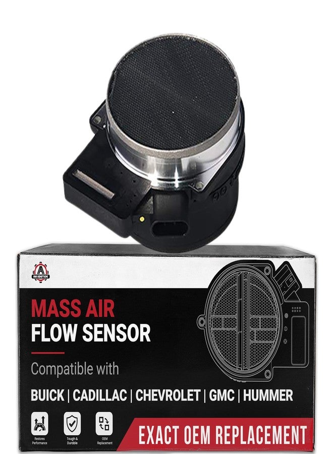 AA Ignition Mass Air Flow Sensor - Compatible with Chevy, Cadillac, GMC & Other GM Vehicles - Silverado, Suburban, Tahoe, Yukon XL, Sierra, Escalade, ESV, 5.3L, 6.0L, 4.8 - Replaces 25168491, AF10043, 25318411 - Image 1