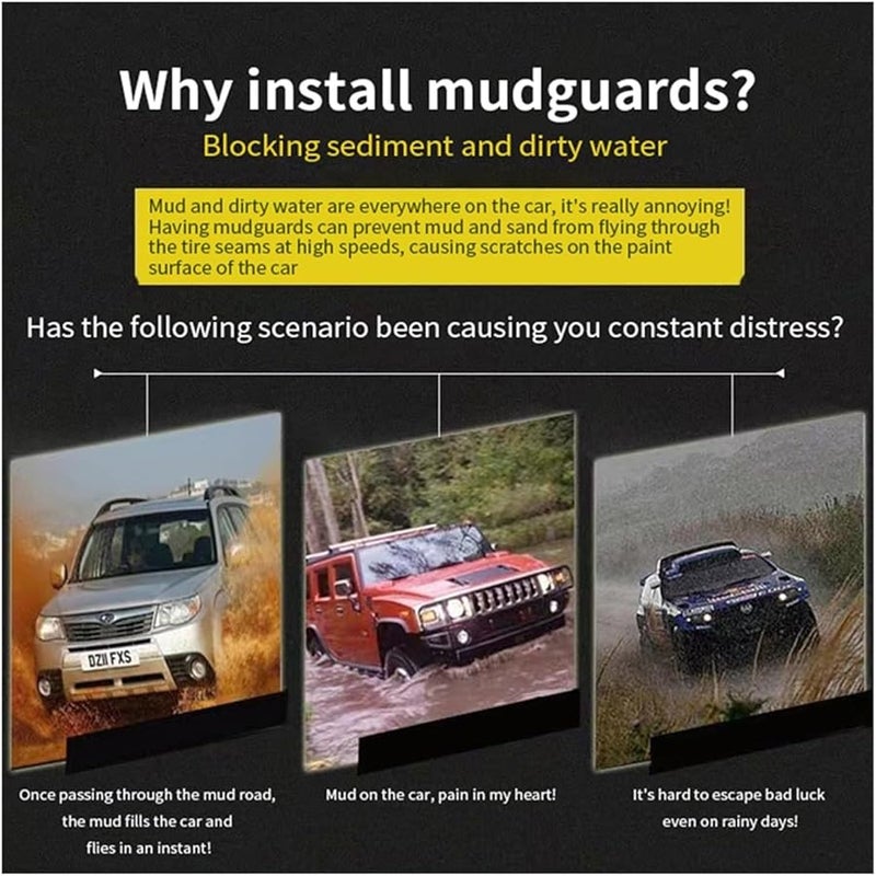 Black Car Mud Guards for Jeep Grand Commander 2018 2022 Front Rear Wheel Splash Guards - Image 5