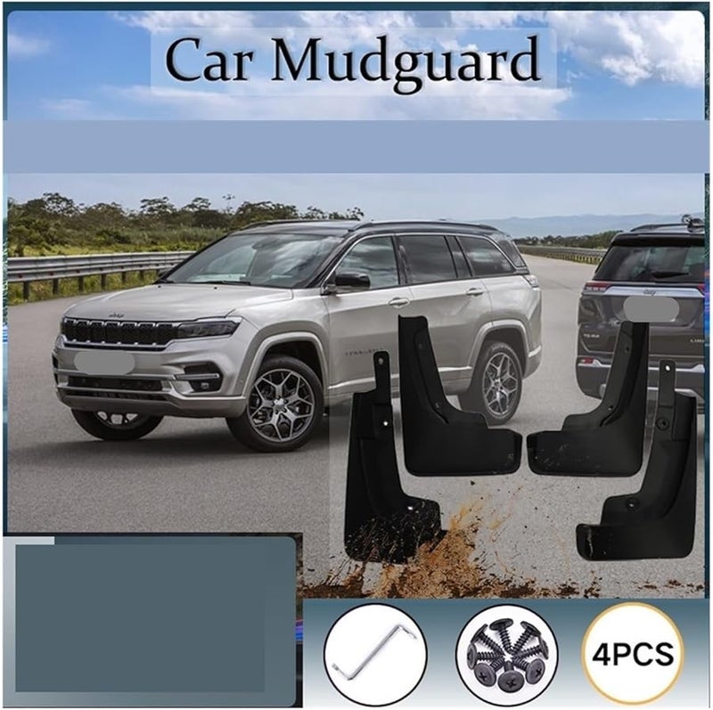 Black Car Mud Guards for Jeep Grand Commander 2018 2022 Front Rear Wheel Splash Guards - Image 3