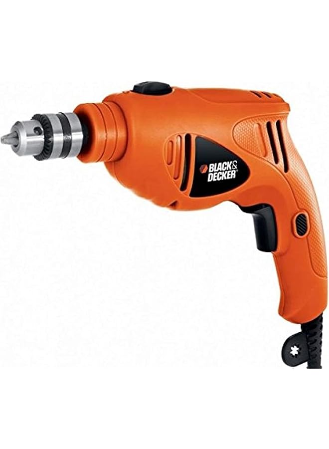 BLACK+DECKER 500W 10Mm Single Speed Hammer Drill For Concrete Metal And Wood Drilling Orange Black Hd5010 B5 2 Years Warranty  - Image 1