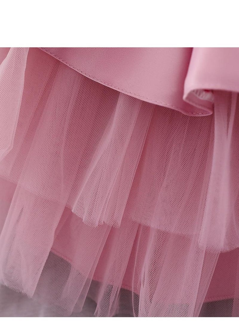 Best Gift Fashion - Girl Dress For Party Pink Color - Image 1