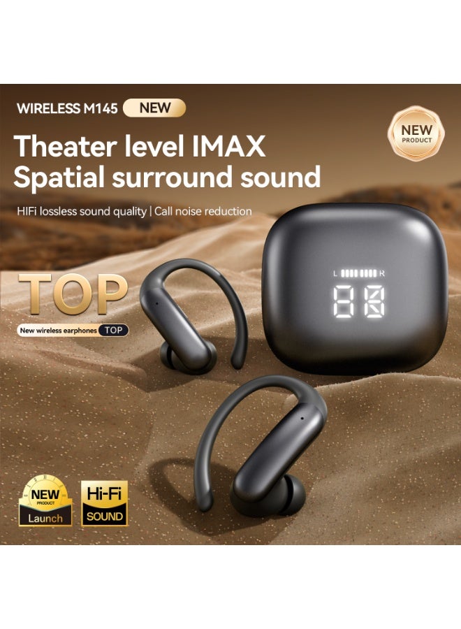 Qiwa- M145 True Wireless Earbuds, Open-Ear Bluetooth 6.0 Headphones, Stereo Surround Sound, 4-Microphone ENC Clear Calls, Bone Conduction Bluetooth Earbuds with Touch Control, IPX6 Waterproof TWS, Lightweight Ear Tips - Image 4