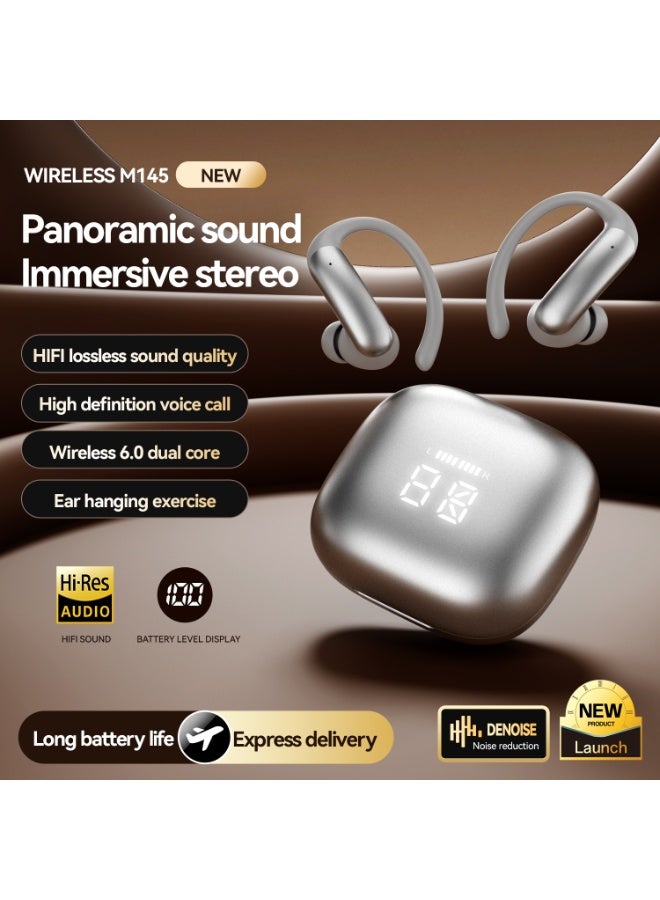 Qiwa- M145 True Wireless Earbuds, Open-Ear Bluetooth 6.0 Headphones, Stereo Surround Sound, 4-Microphone ENC Clear Calls, Bone Conduction Bluetooth Earbuds with Touch Control, IPX6 Waterproof TWS, Lightweight Ear Tips - Image 5