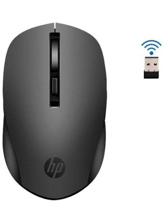 HpP S1000 Plus Silent Optical 2.4Ghz Wireless Mouse 1600DPI Mute Mouse Laptop PC Office BlACK - Image 1