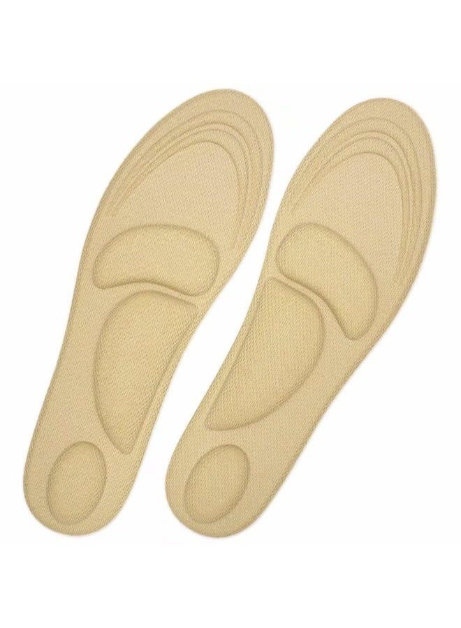 Dr.Foot Dr. Foot's Arch Support Insoles, Help Against Plantar Fasciitis, Metatarsal and Heel Pain, Diabetic Anti-Sweat Foam Comfortable Insoles for Shock Absorption (L | 7~12 US Men's, Beige) - Image 1