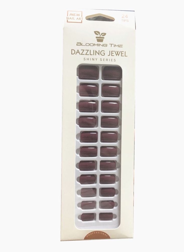 BLOOMING TIME 20-Piece Full Cover Press On Fake Nail Tips  - Image 1