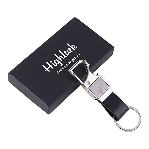 Highlark Luxury Metal & Leather Keychain for Men | Premium Car Key Holder | Stylish & Durable Designer Key Ring - Image 5