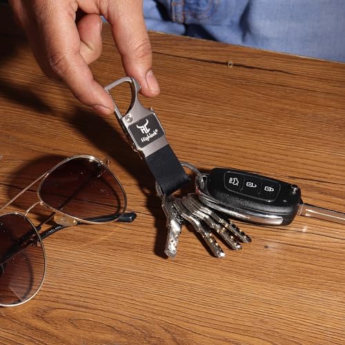 Highlark Luxury Metal & Leather Keychain for Men | Premium Car Key Holder | Stylish & Durable Designer Key Ring - Image 2