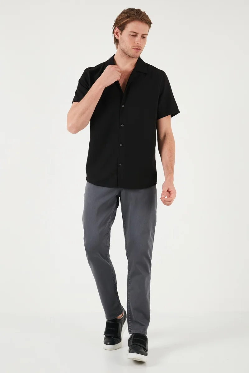 Buratti Linen Look Short Sleeve Open Collar Regular Fit Shirt Men's SHIRT CF23S116775