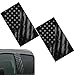 Zosgrew 2 PCS Car B Pillar Sticker Personalized Aged American Flag Patriotic Decal Waterproof Car Center Window Decoration Decals Universal for Most Automobiles Black - Image 2