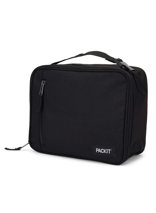 PACKIT PackIt Freezable Classic Lunch Box, Black, Built with EcoFreeze® Technology, Collapsible, Reusable, Zip Closure With Zip Front Pocket and Buckle Handle, Designed for Fresh Lunches  - Image 2