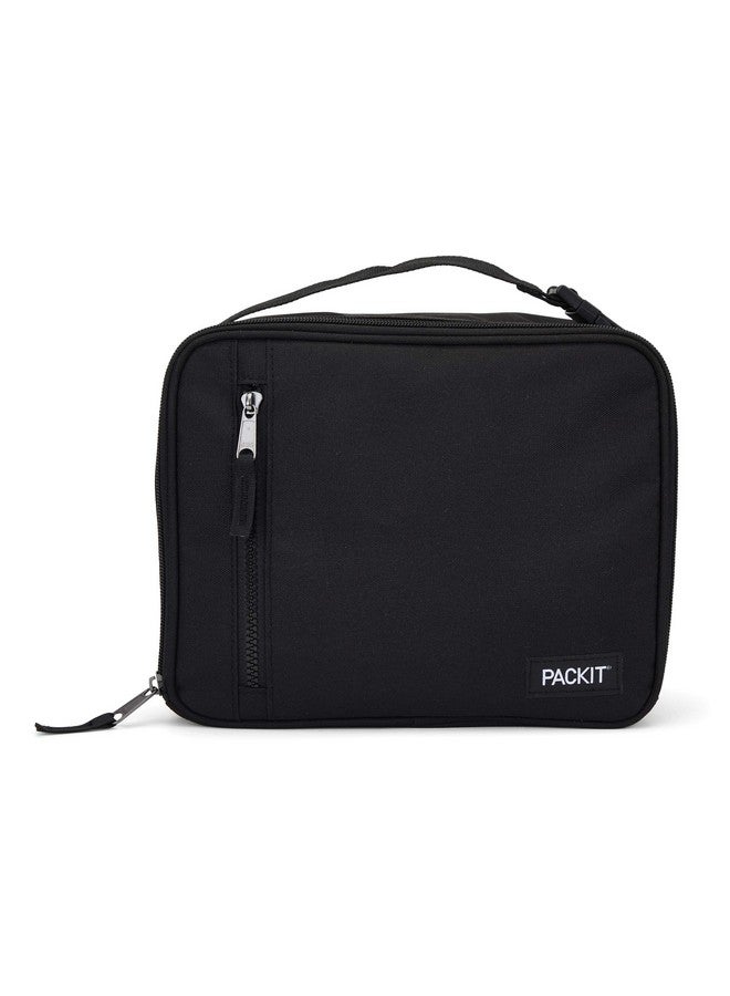 PACKIT PackIt Freezable Classic Lunch Box, Black, Built with EcoFreeze® Technology, Collapsible, Reusable, Zip Closure With Zip Front Pocket and Buckle Handle, Designed for Fresh Lunches  - Image 1