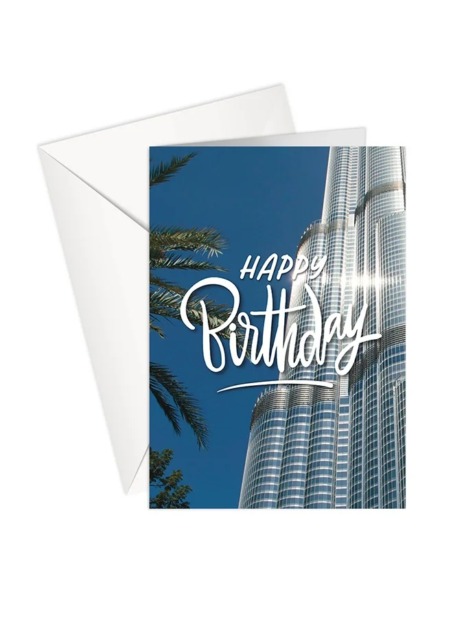 Share The Love Burj Khalifa Birthday Greeting Card – Celebrate with Iconic Dubai Skyline