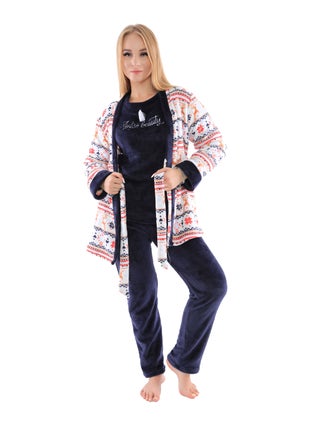 Women's 3-piece fur pajama with a wonderful design that makes you look very graceful in a way that is not artificial at all. - pzsku/Z00518B9F741FE63836C0Z/45/_/1727851495/8e331346-49c8-4de4-8053-207e93d07622
