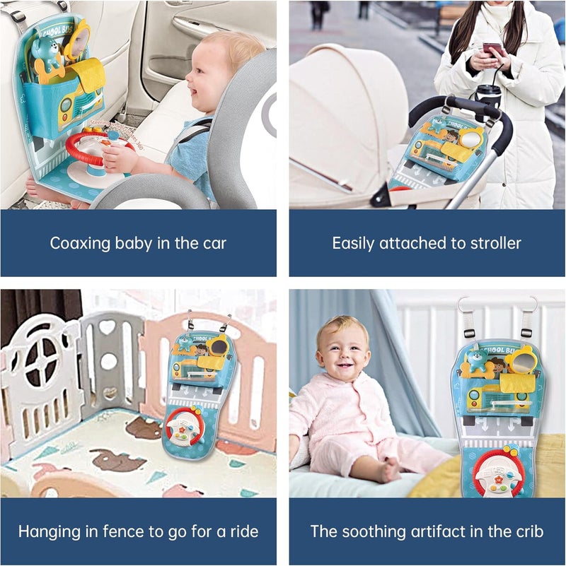 Caterbee Baby car seat toy for long journeys with steering wheel for toddler (Steering Wheel) - Image 5