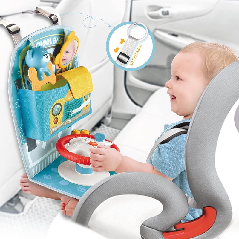 Caterbee Baby car seat toy for long journeys with steering wheel for toddler (Steering Wheel) - Image 1