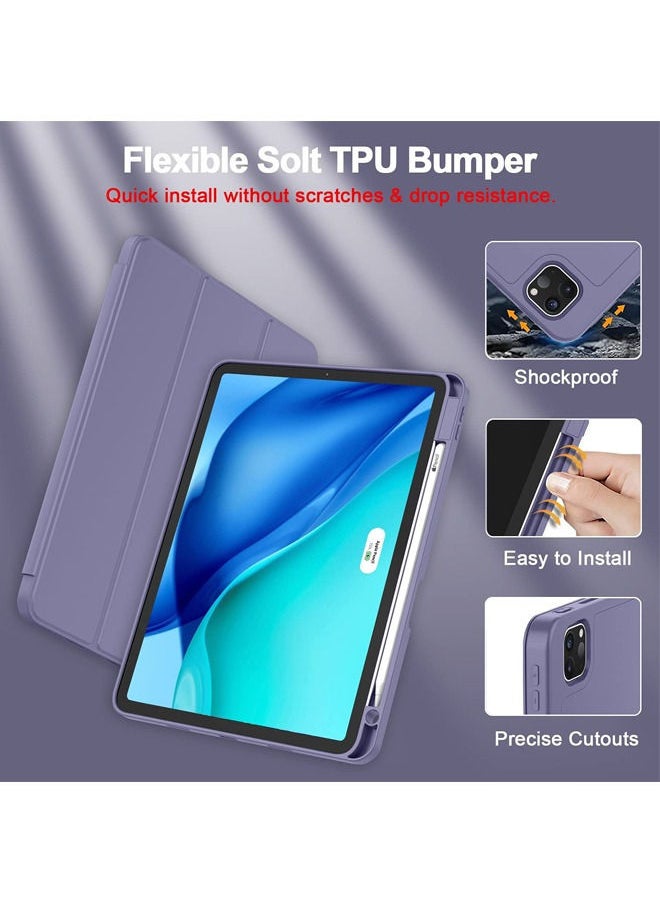 Rock Pow - New iPad Pro 12.9 Inch Case 2022, 2021, 2020 6th, 5th, 4th Gen With Pencil Holder Smart iPad Case Support Touch ID and Auto Wake Sleep with Auto 2nd Gen Pencil Charging - Image 1