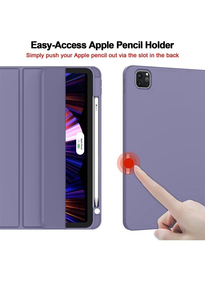 Rock Pow - New iPad Pro 12.9 Inch Case 2022, 2021, 2020 6th, 5th, 4th Gen With Pencil Holder Smart iPad Case Support Touch ID and Auto Wake Sleep with Auto 2nd Gen Pencil Charging - Image 1