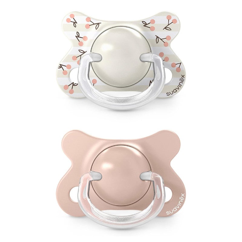 Suavinex, Pack of 2 Baby Pacifiers Newborn and Small, Special Size Mini -2/2 Months, SX Pro Symmetrical and Flexible Silicone Physiological Teat, Respects Oral Development, Birdies Pink - Image 2