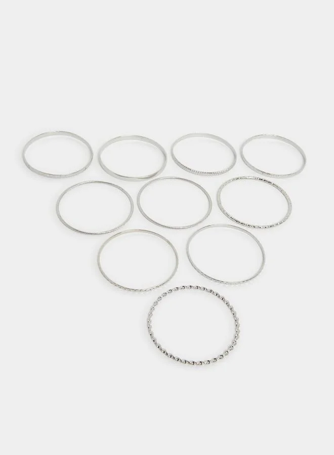 ستايلي Set of 10 - Women Assorted Bangles