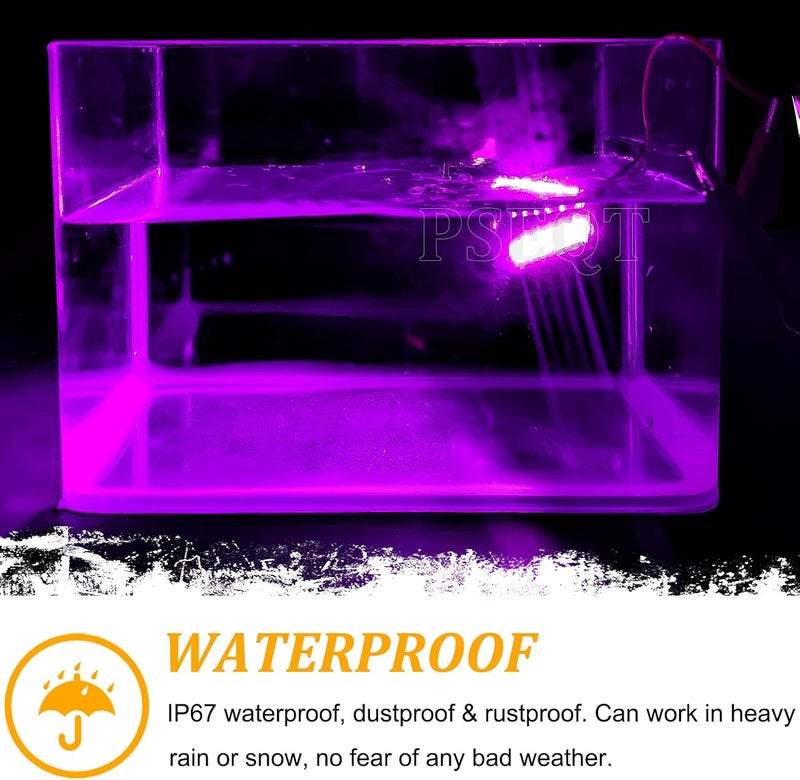 PSEQT 10Pcs LED Rock Strip Lights Car Exterior Underglow Wheel Fender Well Lighting Kits Waterproof for Golf Cart Wrangler Offroad Truck RV UTV ATV Snowmobile (Purple) Matte anti slip finish - Image 3