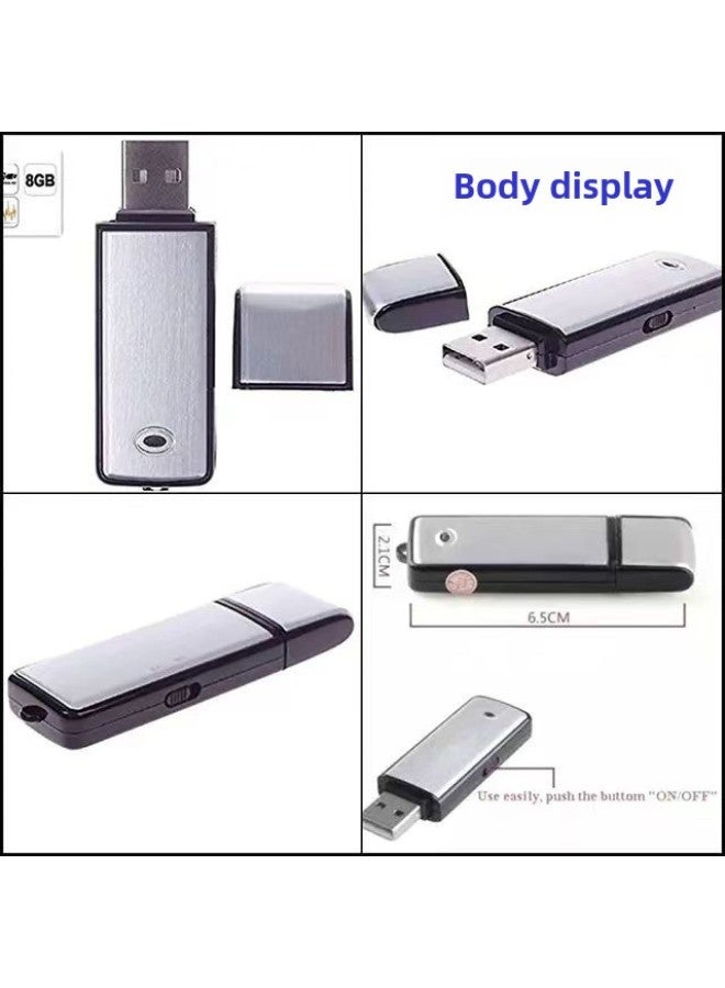 Generic Direct Low-cost Premium X09 USB 8G 16G 32G Noise Reduction Intelligent/U Disk Recording-Color:Blue-Capacity:8GB  - Image 2