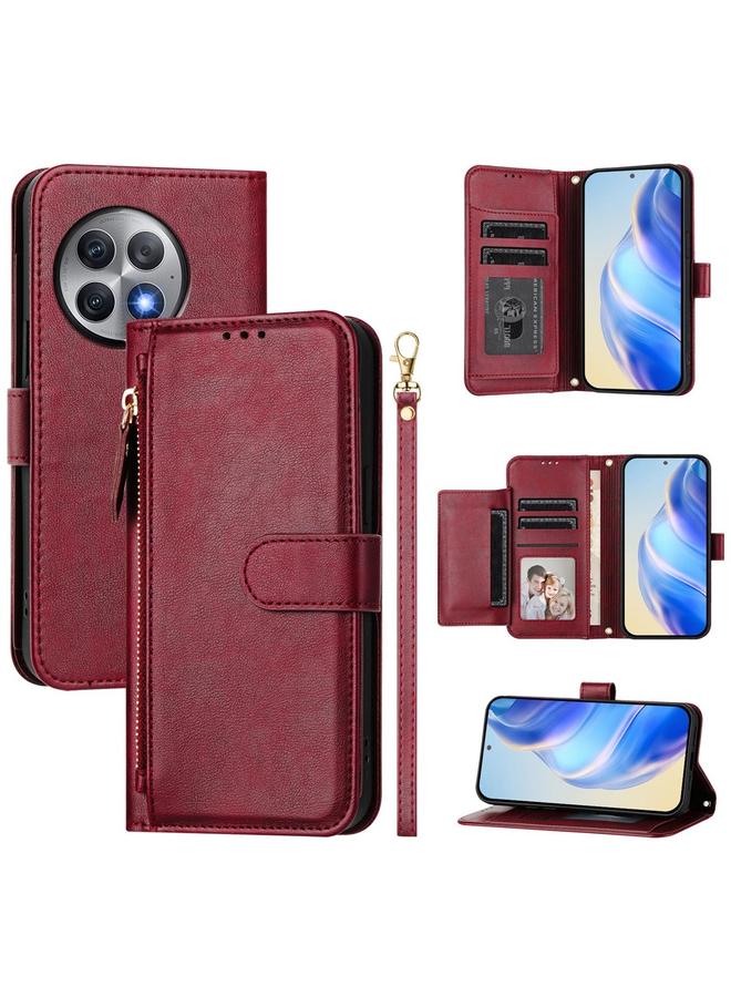 The Bros Case For OnePlus Ace 2 Pro Multi-Card Slots Zipper Wallet Leather Phone Case
