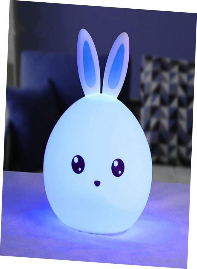 GLOWSERIES مصباح أرنب من سلسلة GLOWSERIES - مصباح ليلي للأطفال يعمل باللمس، مزود بخاصية التعتيم، مصنوع من السيليكون، متعدد الألوان - Image 3
