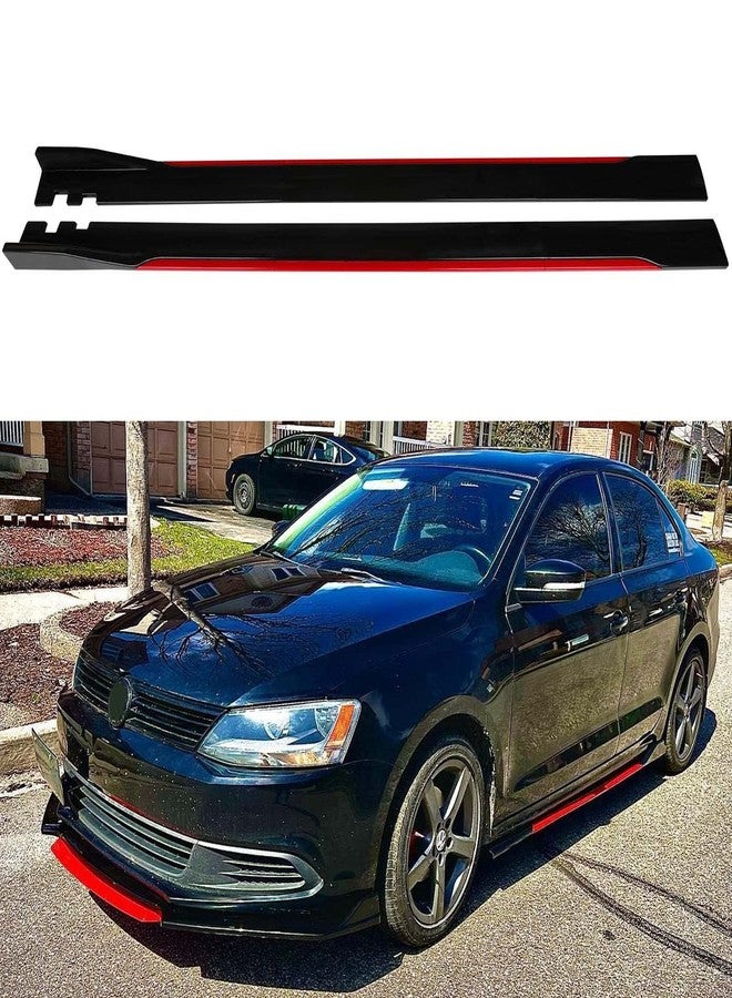 JMTBNO Universal 2M/78.7inch Car Side Skirt Extension Splitter fit，Side Skirts Rocker Panels Side Trim Spoiler Extension Lip Bottom Line，Side Skirt Rocker Panel Lip Splitter Diffuser (URCQPQP045-051) - Image 3